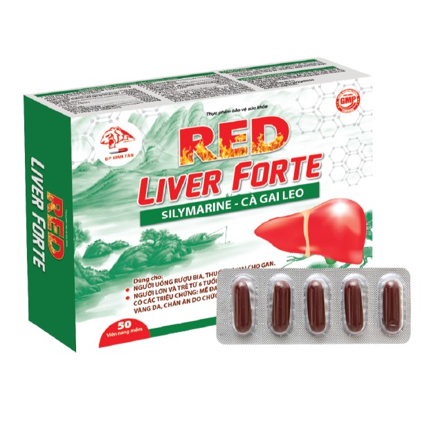 Bổ Gan Red Liver Forte, Dạng Vỉ, Hộp 50 Viên